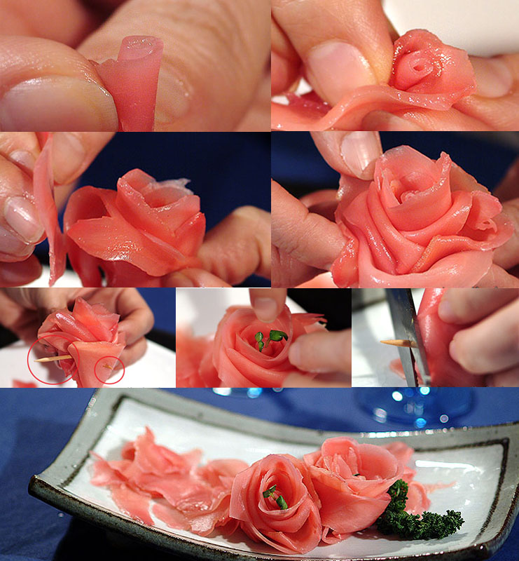 Фото-рецепт: Как сделать имбирную розу